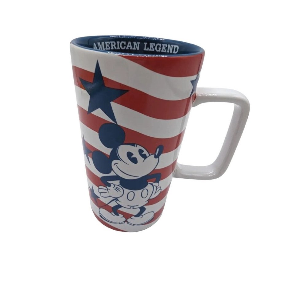 Disney Parks Exclusive Mickey Mouse American Legend  Coffee Mug Patriotic 5"